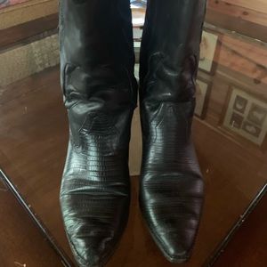 🙋‍♀️ Black Alligator/Leather Cowboy Boots  🙋‍♀️